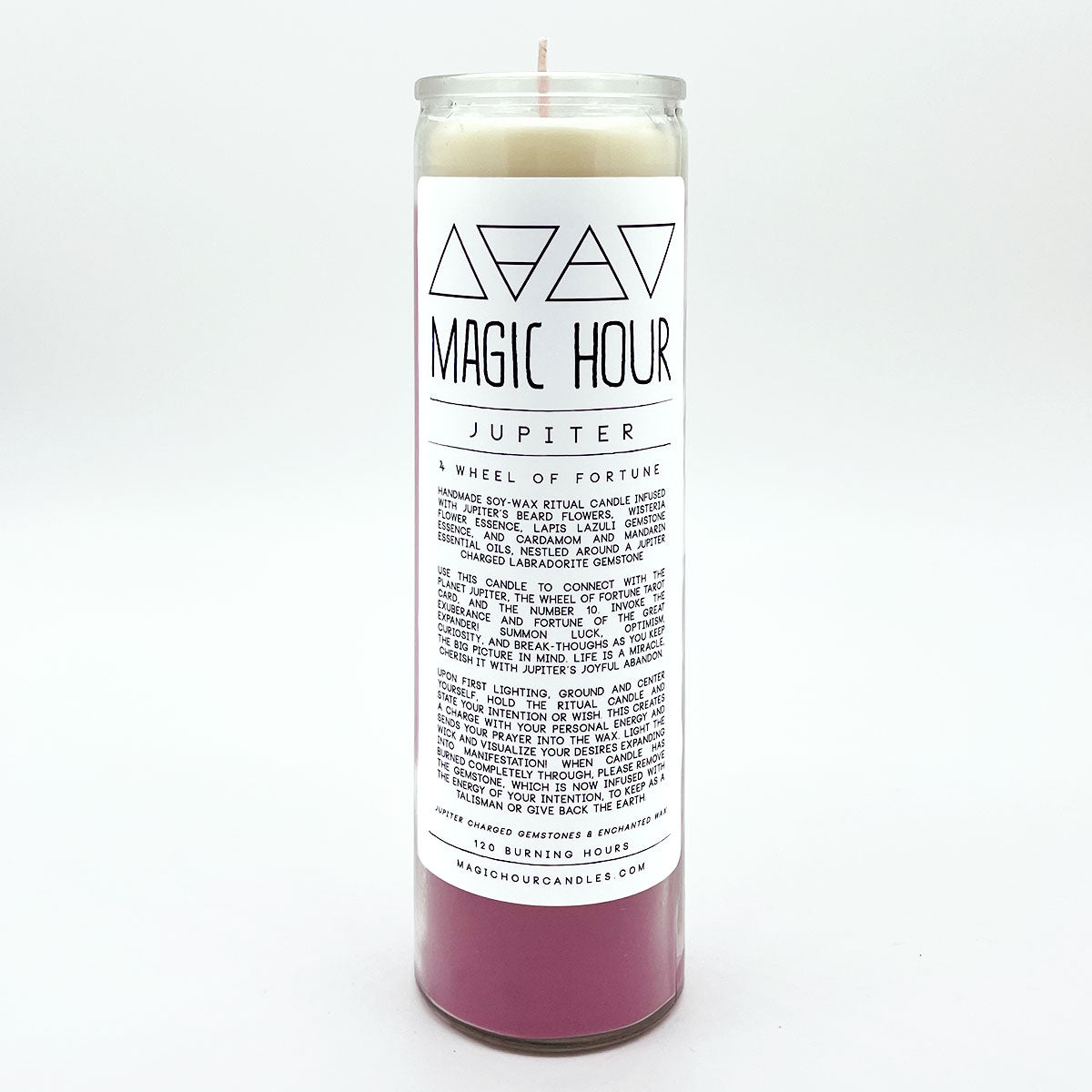 Jupiter / Wheel of Fortune Ritual Candle - Large